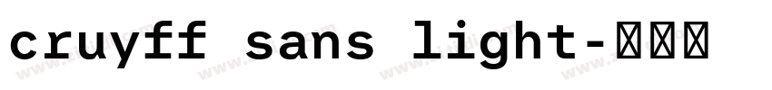 cruyff sans light字体转换